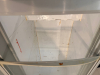 EXCELLENCE COMMERCIAL GLASS TOP CHEST FREEZER WITH SLIDING GLASS LIDS, GRAPHIC EXTERIOR PANELS, AND MOBILE CASTER BASE. - 4