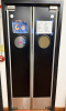 ELIASON 36" X 80" DOUBLE KITCHEN SWING DOOR W/ PORT WINDOW AND STAINLESS KICK PLATE.