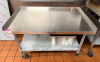 REGENCY 48" X 30" LOW BOY STAINLESS TABLE W/ 1" BACK AND SIDE SPLASH.