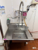 LEFT SIDE STAINLESS SOIL TABLE W/ SPRAYER SINK. - 2