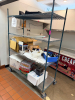 72" X 24" FOUR TIER COATED WIRE SHELF ON CASTERS