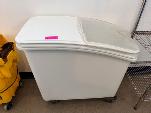 20 GALLON ROLL ABOUT INGREDIENTS BIN W/ LID,