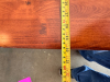 72" X 30" WOODEN TABLE W/ DOUBLE PEDESTAL BASE. - 3