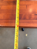 24" X 30" WOODEN TABLE W/ BASE. - 2