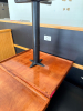 24" X 30" WOODEN TABLE W/ BASE. - 2