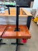 (2) 24" X 30" WOODEN TABLE W/ BASE. - 2