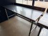 72" X 30" STAINLESS TABLE W/ 4" BACK SPLASH