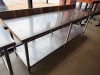 96" X 30" STAINLESS TABLE W/ 4" BACK SPLASH - 3