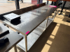 96" X 30" STAINLESS TABLE W/ 4" BACK SPLASH - 5
