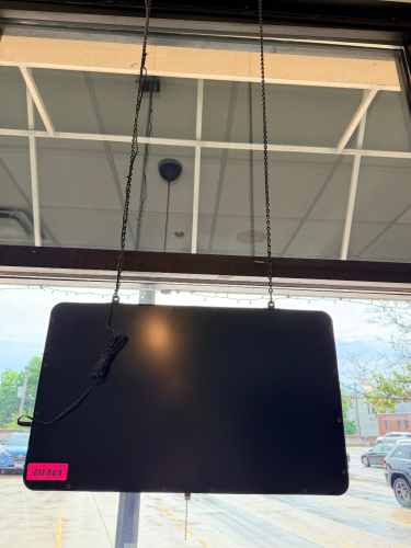 LED "OPEN" SIGN W/ CHAIN AND POWER CORD.