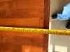 24" X 30" WOODEN TABLE W/ PUB BASE. - 3