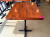 24" X 30" WOODEN TABLE W/ PUB BASE.