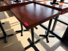 24" X 30" WOODEN TABLE W/ PUB BASE. - 2