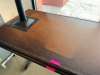 60" X 30" LAMINATE WOOD TABLE W/ DOUBLE PEDESTAL BASE. - 2