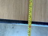48" X 30" LAMINATE WOOD TABLE W/ BASE. - 3