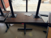 48" X 30" LAMINATE WOOD TABLE W/ DOUBLE PEDESTAL BASE. - 2