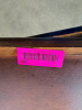 48" X 30" LAMINATE WOOD TABLE W/ BASE. - 2