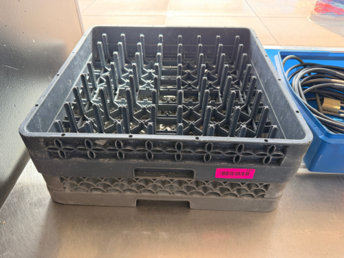 (2) PLASTIC GLASS RACKS