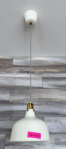 (2) PENDANT LIGHT FIXTURES W/ SHADES.