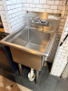 24" X 21" SINGLE WELL STAINLESS SLOP SINK.