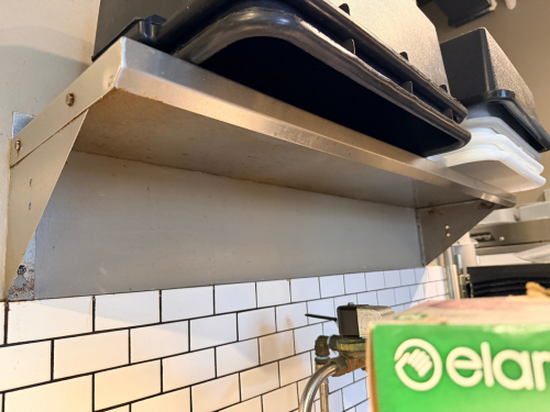 48" X 12" STAINLESS WALL SHELF