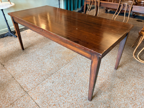 72" L X 33" W RECTANGULAR WOOD FARM / TRESTLE STYLE DINING TABLE