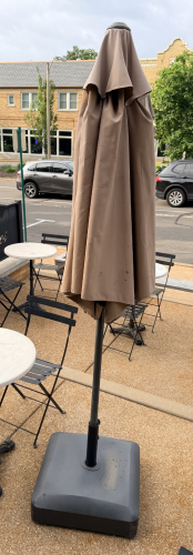 8' CANVAS PATIO UMBRELLA W/ STAND
