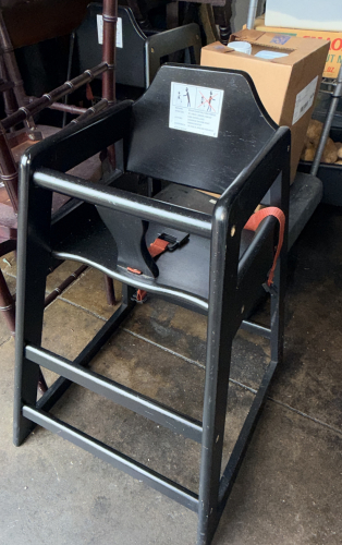 (2) BLACK HIGH CHAIR SEATS.