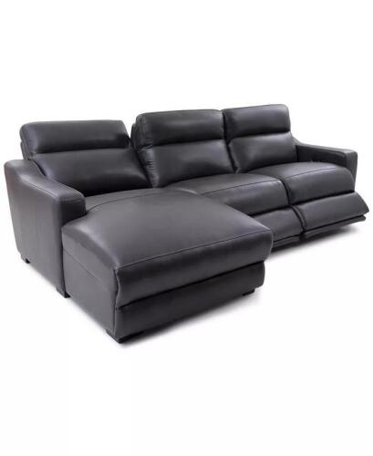 MACYS GABRINE 3PC POWER RECLINING SECTIONAL W/CHASE