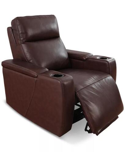 MACYS GREYMEL LEATHER POWER RECLINER