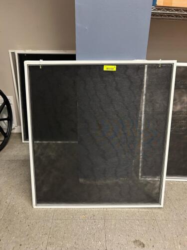 (5) WHITE FRAME WINDOW SCREENS