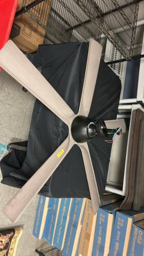 (1) LARGE CEILING FAN MISSING REMOTE AND COVER