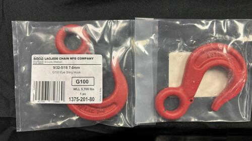 (2) G100 EYE SLING HOOKS