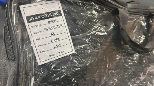 (1) XL BLACK TRENCH COAT