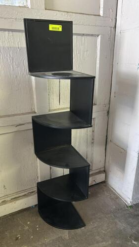 (1) DECORATIVE BLACK CORNER SHELF