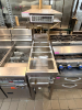 STAINLESSDUMP STATION W/ OVER HEAD HEAT LAMP AND SECTIONED DROP IN FOR INSERTS. - 2
