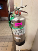 WET CHEMICAL FIRE EXTINGUISHER W/ WALL HOOK.