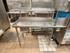 60" X 30" LEFT SIDE STAINLESS CLEAN TABLE W/ RISER. - 2