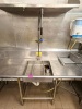 10' X 7' " J " SHAPED RIGHT SIDE STAINLESS SOIL TABLE W/ SPRAYER STATION AND RISER SHELF. - 5