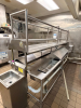 10' X 7' " J " SHAPED RIGHT SIDE STAINLESS SOIL TABLE W/ SPRAYER STATION AND RISER SHELF. - 7