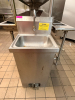 HAND SINK PEDESTAL STAND W/ FOOT PEDALS.
