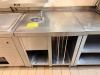 20' STAINLESS KITCHEN LINE W/ STORAGE, WATER DISPENSERS, REFRIGERATED WELLS, AND HEATED DROP INS. - 3