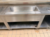 20' STAINLESS KITCHEN LINE W/ STORAGE, WATER DISPENSERS, REFRIGERATED WELLS, AND HEATED DROP INS. - 5