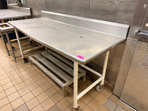 80" X 30" STAINLESS TABLE.