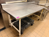 80" X 30" STAINLESS TABLE.