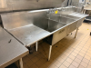 10' X 30" THREE WELL STAINLESS POT SINK ( HEAVY DUTY )