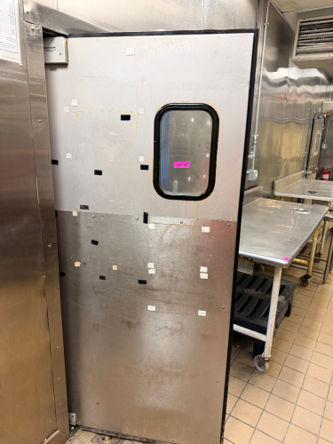 36" X 80" STAINLESS SWING DOOR.
