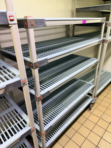 48" X 24" FIVE TIER PLASTIC SHELF.