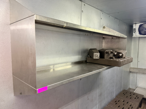 48" TWO TIER STAINLESS WALL SHELF.