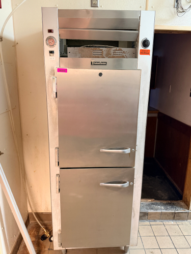 TRAULSEN SINGLE DOOR SPLIT DOOR PASS THRU COOLER.